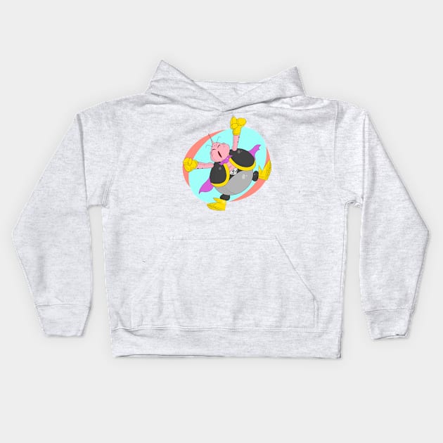 Pink Candy Man Kids Hoodie by Peables